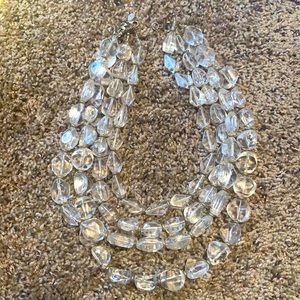 Anthropologie Clear Lucite Chunky Necklace